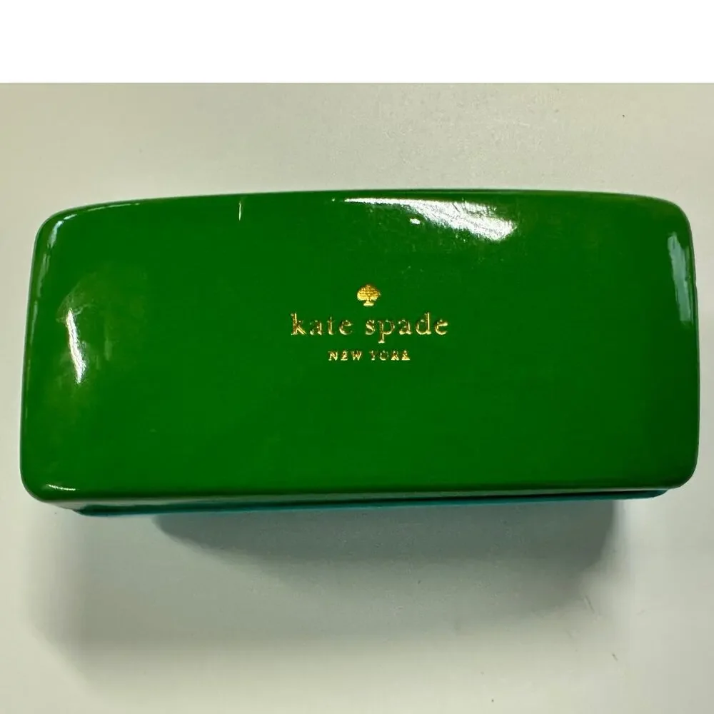Kate Spade New York Green Hard Cover Eyeglass Sunglasses Case Clamshell